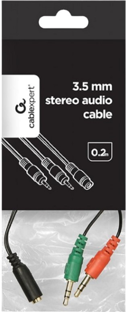 Кабель Cablexpert CCA-418 3.5 мм F - 2 x 3.5 мм M (CCA-418) - зображення 3