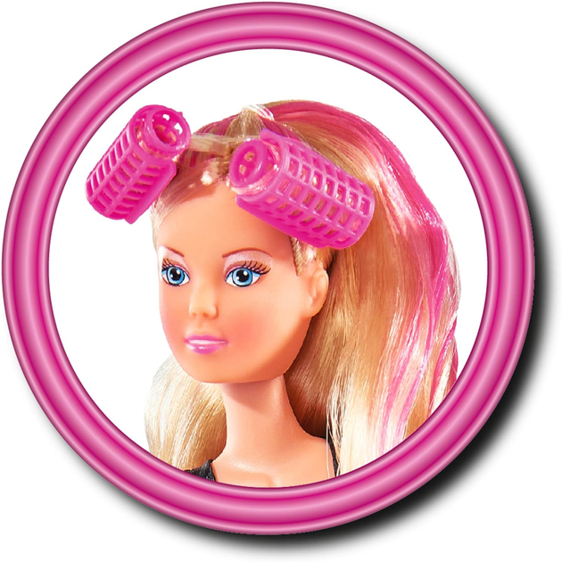 Lalka Steffi długowłosa Simba Bright pink (SI-5734130) - obraz 5
