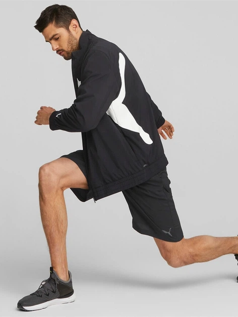 Спортивна вітровка чоловіча Puma Train Big Cat Lined Woven Fz Jacket 52242401 M Чорна (4064537641590) - зображення 5
