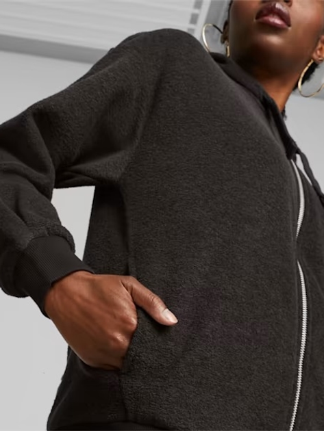 Толстовка на блискавці з капюшоном жіноча Puma Her Winterized Full-Zip Hoodie 67600801 XS Чорна (4099683574584) - зображення 4