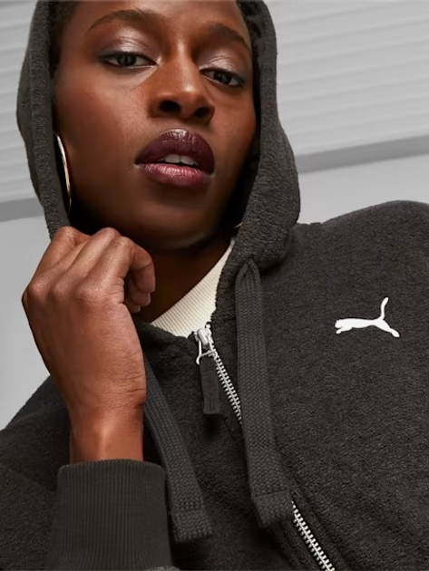 Толстовка на блискавці з капюшоном жіноча Puma Her Winterized Full-Zip Hoodie 67600801 S Чорна (4099683574591) - зображення 6
