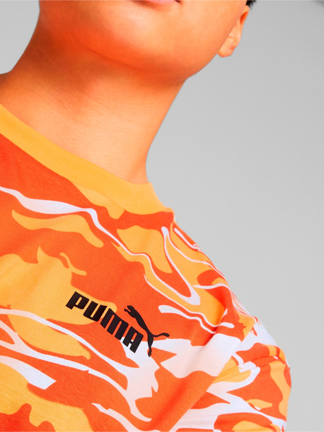 Koszulka męska z nadrukiem Puma Summer Splash Aop Tee 67709646 M Pomarańczowa (4065454655592) - obraz 5
