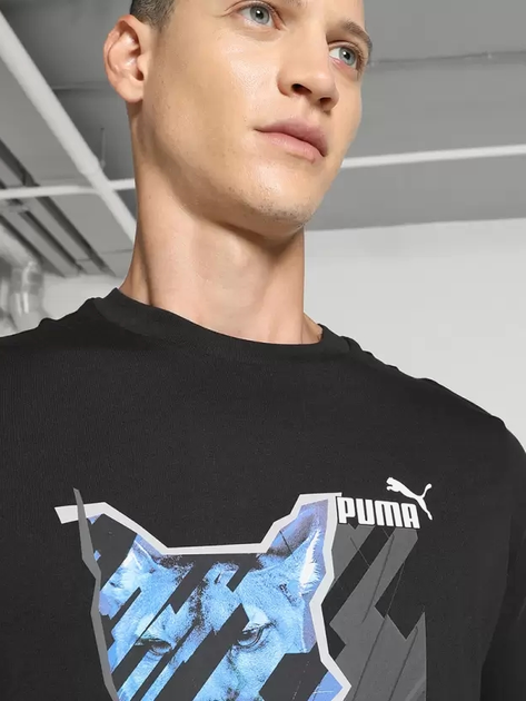 Koszulka męska Puma Graphics Photoprint Tee 67719201 L Czarna (4099683937495) - obraz 3