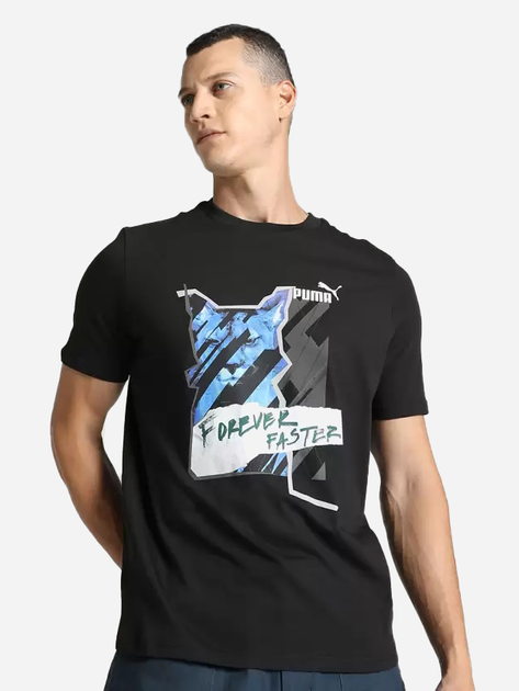 Футболка чоловіча Puma Graphics Photoprint Tee 67719201 XL Чорна (4099683937501) - зображення 1