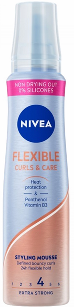 Pianka do stylizacji włosów Nivea Flexible Curls & Care 150 ml (5900017088228) - obraz 1