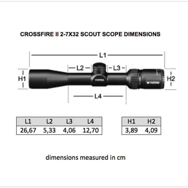 Прицел Vortex Crossfire II Scout Scope 2-7х32 сетка V-Plex (MOA), труба 25.4 мм 929055 - изображение 2