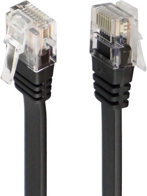 Patchcord TB miedziany Cat 6a RJ45 UTP 0.5 m Black (5901500507271) - obraz 1