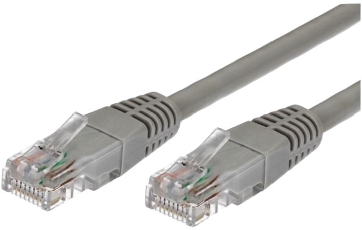 Патч-корд TB мідний Cat 6a RJ45 UTP 1 м Grey (5902002117524) - зображення 1