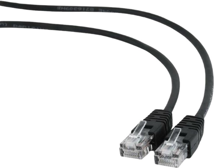 Patchcord Gembird UTP PP12 Cat 5e RJ-45 0.25 m Black (8716309074728) - obraz 1