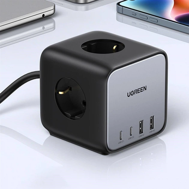 Зарядний пристрій для Ugreen CD268 4xUSB 65W DigiNest Cube (2xUSB-C+2xUSB-A) (6957303861132) - зображення 4