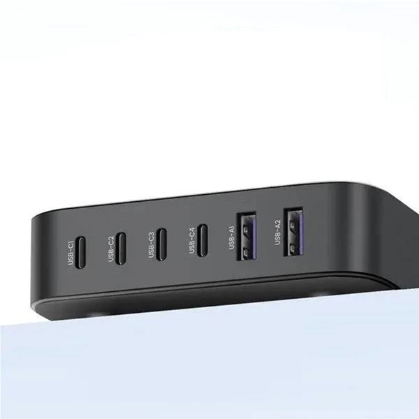 Ładowarka Ugreen CD271 2 x USB-A 4 x USB-C 200W GaN 40914 (6957303849147) - obraz 3