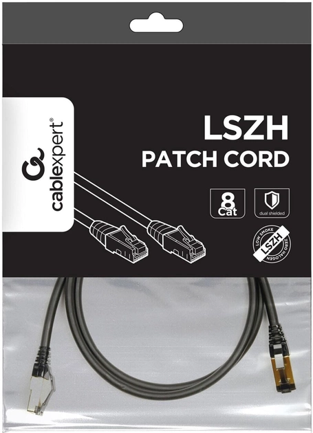 Patchcord Gembird SFTP LSZH Cat 8 1.5 m Black (8716309120630) - obraz 2