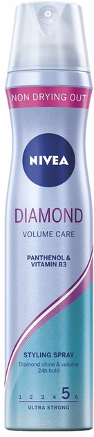 Лак для волосся Nivea Diamond Volume Care 250 мл (5900017052489) - зображення 1