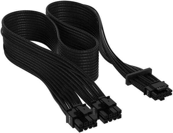 Kabel zasilający Corsair PSU 12+4 PCIe 5.0 12V 600W 0.5 m Black (840006694519) - obraz 1