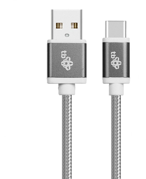 Kabel TB USB Type-A – USB Type-C 1.5 m Grey (5902002078436) - obraz 1