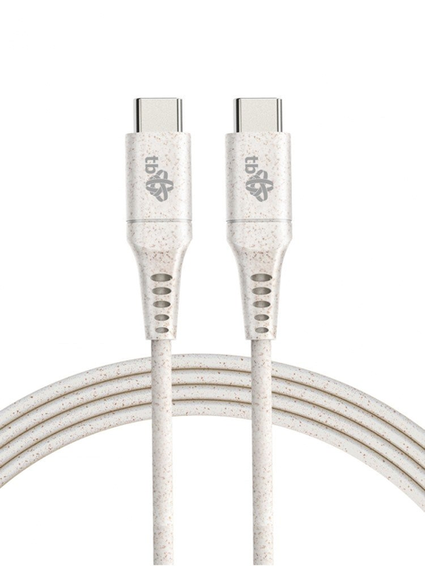 Kabel TB USB Type-C – USB Type-C 2.0 3A 1 m Beige (5902002186704) - obraz 1