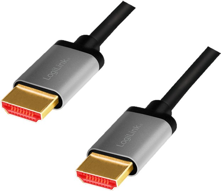 Кабель Logilink HDMI – HDMI 2.1 8K 60 Гц Aluminium 3 м Black (4052792062199) - зображення 1