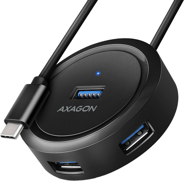 USB-hub Axagon 4-portowy USB-C 3.2 Gen 1 + micro-USB 0.3 m (8595247906205) - obraz 1