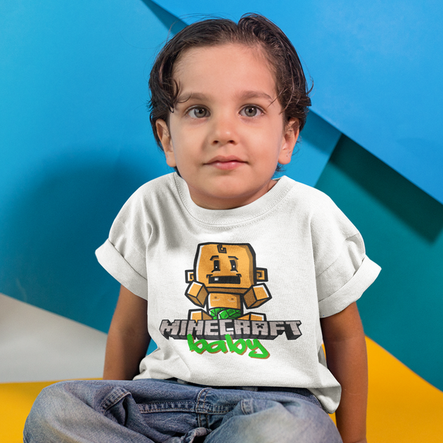 Футболка белая с принтом онлайн игры Minecraft "Baby Minecraft" Кавун 86 см ФП012039 - Фото 2 Футболка белая с принтом онлайн игры Minecraft "Baby Minecraft" Кавун 86 см ФП012039 - изображение 2