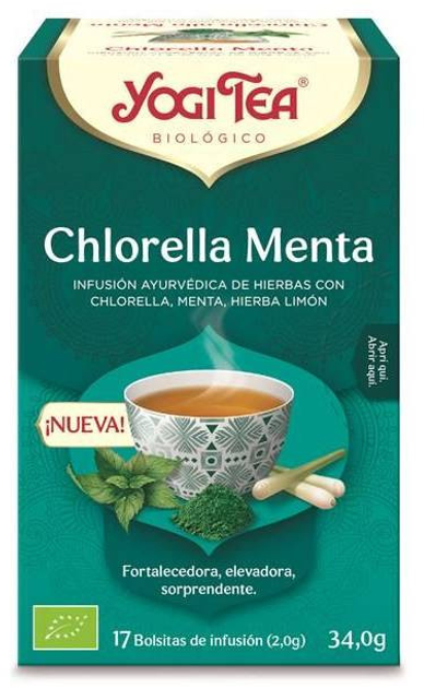 Herbata ziołowa Yogi Tea Chlorella Menta 17 stz (4012824404885) - obraz 1