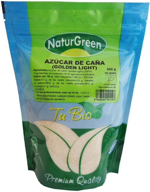 Тростинний цукор Naturgreen Azucar De Cana Bio 500 г (8436542191197) - зображення 1