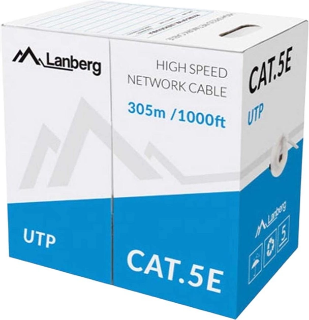 Kabel Lanberg FTP Cat 5e 305 m Grey (5901969414356) - obraz 1