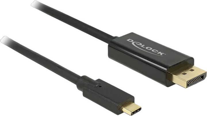 Kabel Delock USB Type-C – DisplayPort 4K 60 Hz 2 m Black (4043619852567) - obraz 1