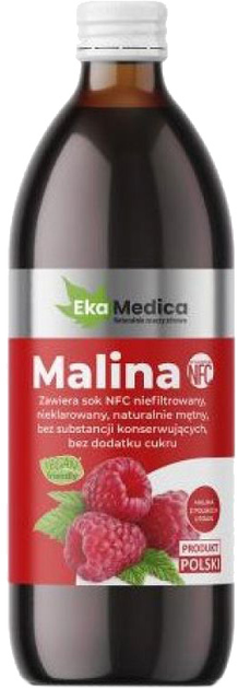 Sok naturalny Ekamedica Malina NFC 100% 500 ml (5902709522102) - obraz 1