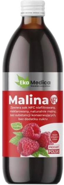 Sok naturalny Ekamedica Raspberry NFC 100% 500 ml (5902709522102) - obraz 1