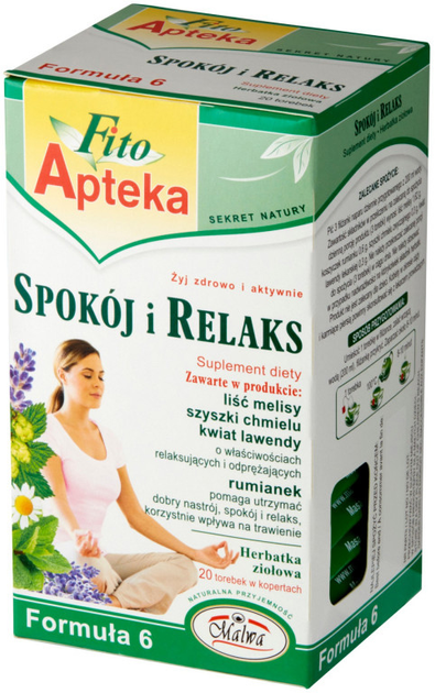 Herbatka ziołowa Fito Apteka Spokój i Relaks 20 szt (5902781001526) - obraz 1