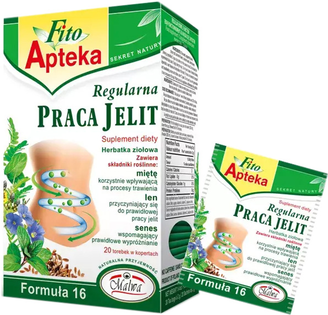 Трав'яний чай Fito Apteka Jobs Jelit 20 шт (5902781002646) - зображення 1