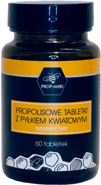 Propolisowe tabletki Prop-Mad z pyłkiem pszczelim 60 tabs (5903271810468) - obraz 1