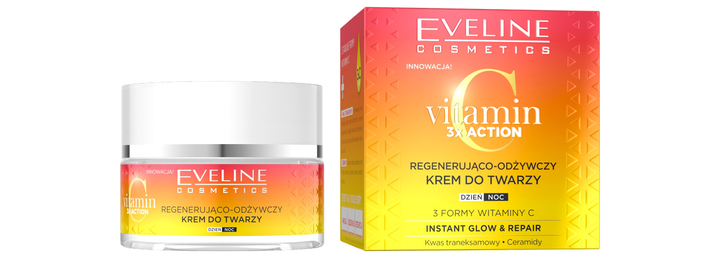 Крем для обличчя Eveline Cosmetics Vitamin C 3x Action регенерує та відновлює 50 мл (5903416053361) - зображення 1
