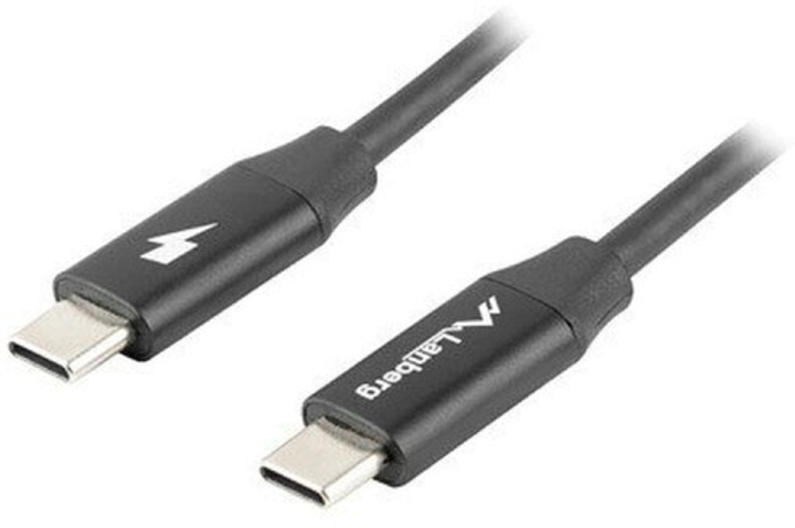 Kabel Lanberg USB Type-C – USB Type-C 1 m Black (5901969429084) - obraz 1