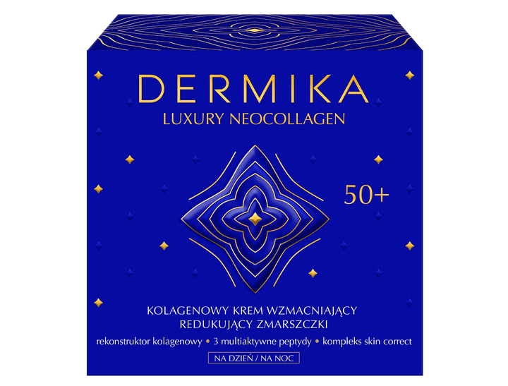 Krem do twarzy Dermika Luxury Neocollagen 50+ do redukcji zmarszczek 50 ml (5902046767877) - obraz 1