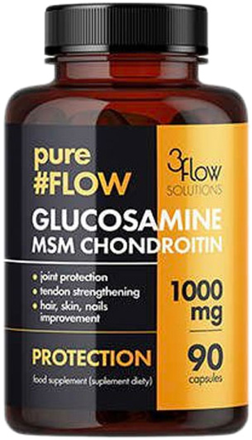 Дієтична добавка PureFlow Glucosamine MSM Chondroitin 90 капсул (5908258401790) - зображення 1