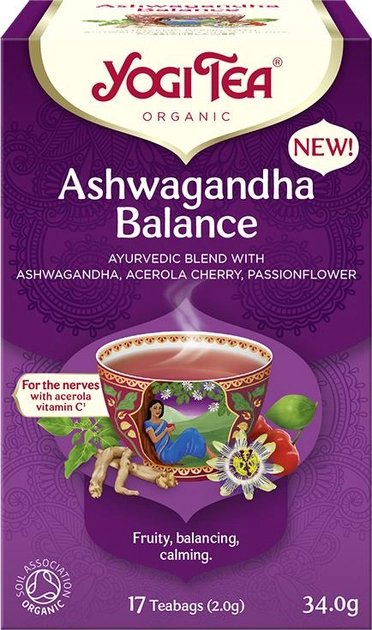 Herbatka ziołowa Yogi Tea Ashwagandha Balance Bio 17 x 2 g (4012824406018) - obraz 1