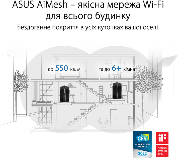 Маршрутизатор Asus ZenWiFi Pro ET12 AXE11000 1PK Black (90IG05Z0-MO3A10) MESH система WiFi6e / AX11000 / 2.5Гбіт/с - зображення 6