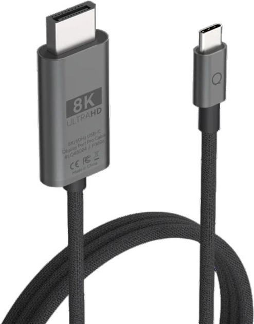 Kabel Xtorm Pro USB Type-C – DisplayPort 8K 60 Hz 2 m Black (8720574620467) - obraz 1