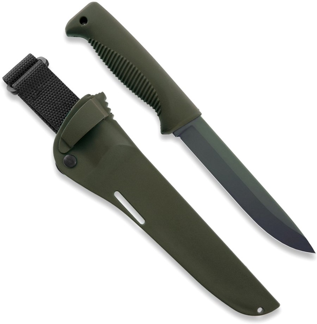 Нож Peltonen M95, покрытие cerakote OD, хаки, хаки композитный чехол (FJP142) - изображение 1
