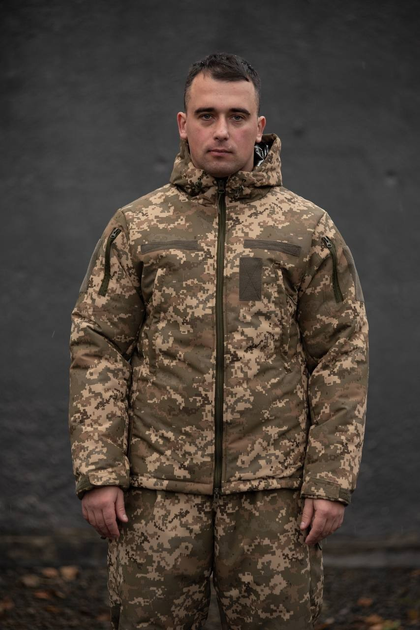 Мужская зимняя куртка с подкладкой Omni-Heat пиксель с липучками под шевроны XL - изображение 1