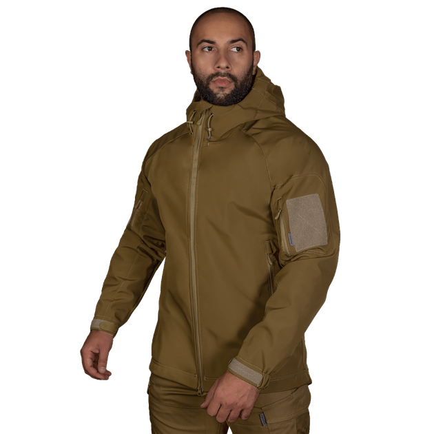 Куртка тактическая демисезонная мужская для силовых структур Stalker SoftShell Койот (7346), L - изображение 2