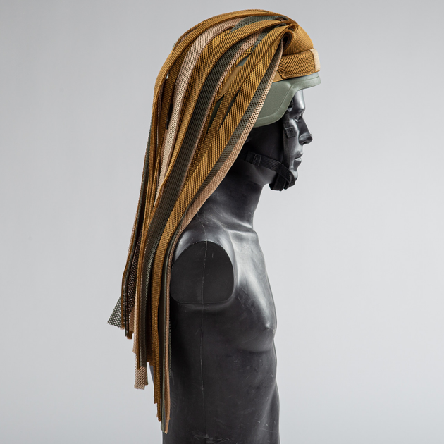 Накидка на голову или шлем маскировочная тактическая универсальная для силовых структур Хаки + Койот (OR.M_600) - изображение 1