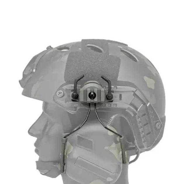 Крепление для активных наушников адаптер на шлем 19-21 мм Olive ТР - изображение 2