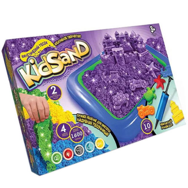 Набор кинетического песка с песочницей Danko Toys KS-02-01U KidSand, 10 ...