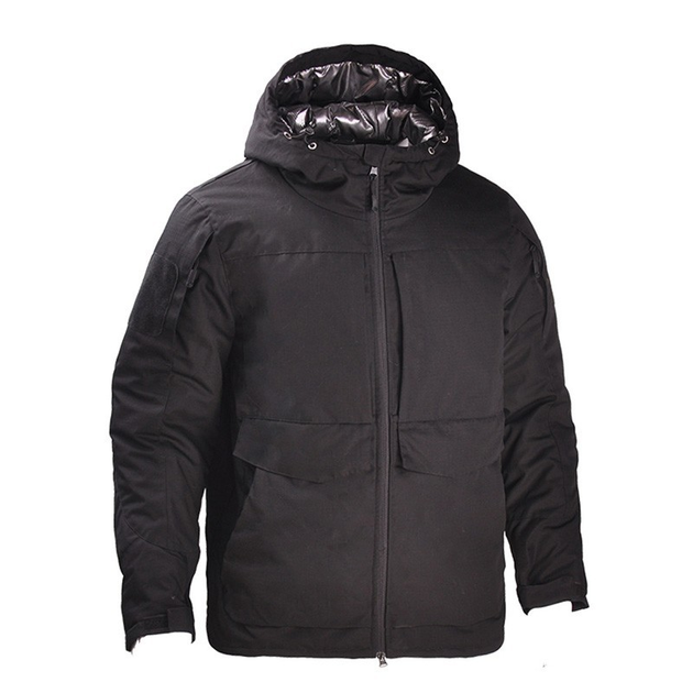 Тактична зимова водонепроникна куртка чорна L - зображення 2