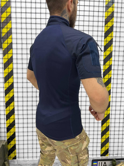 Рубашка тактическая с коротким рукавом синяя размер ХXL - изображение 2