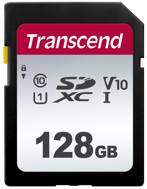 Карта пам'яті Transcend 300S SD 128GB Class 10 UHS-I U1 V10 (TS128GSDC300S) - зображення 1