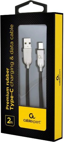 Kabel Cablexpert USB - USB Type-C 2 m Czarny (CC-USB2R-AMCM-2M) - obraz 2