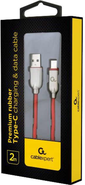 Кабель Cablexpert USB - USB Type-C 2 м Red (CC-USB2R-AMCM-2M-R) - зображення 2